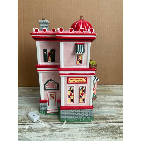 Dept 56 Cupid's Cardshop Ceramic Valentine's House in Box w/FLAWS - Picture 14 of 16